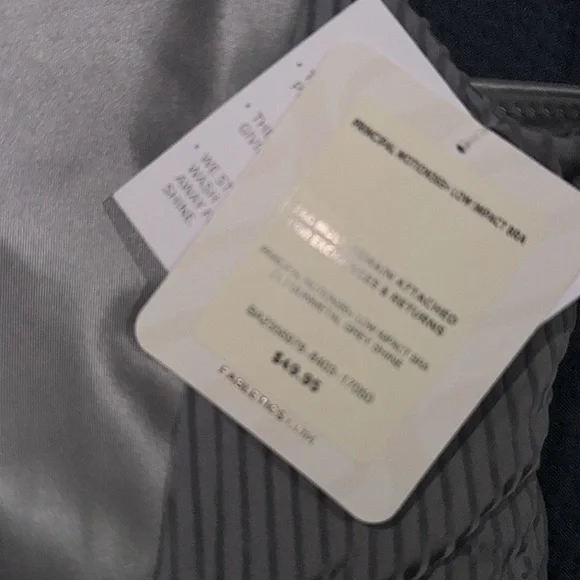 Fabletics Gunmetal Grey strappy low impact bra - Picture 2 of 3